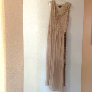 MIDI creme dress w/belt